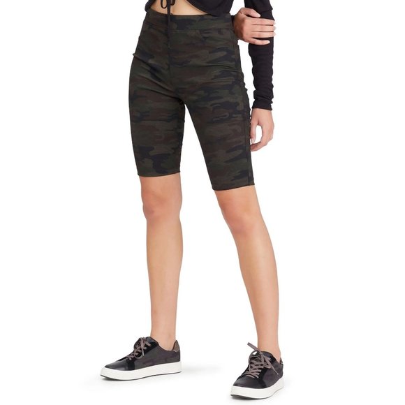 SANCTUARY Runway Bike Shorts - Earth Camo - NWT - Picture 1 of 6